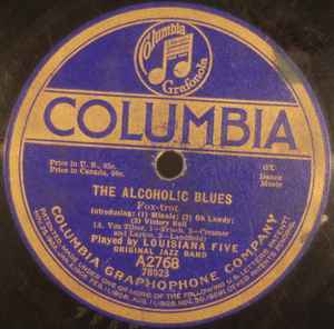 Louisiana Five - The Alcoholic Blues / Kansas City Blues album cover