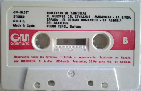baixar álbum Pedro Terol - Romanzas De Zarzuela