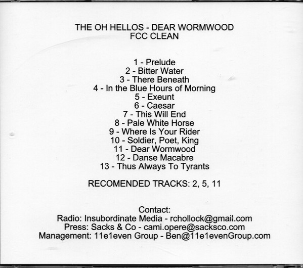 Album herunterladen The Oh Hellos - Dear Wormwood