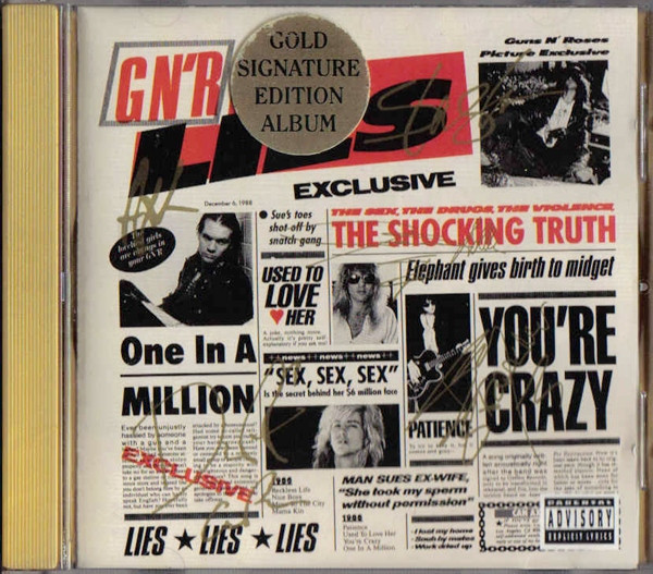 Guns N' Roses – G N' R Lies (Gold Signature Edition, CD) - Discogs