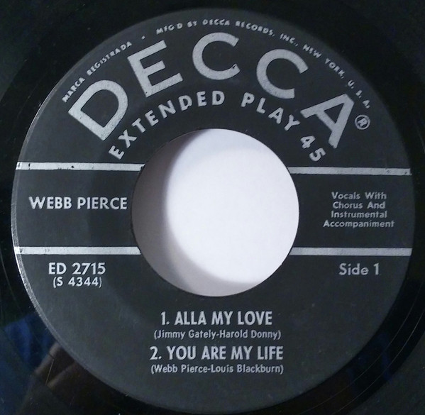 descargar álbum Webb Pierce - Alla My Love You Are My Life