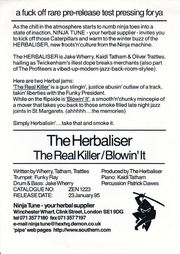 télécharger l'album The Herbaliser - The Real Killer Blowin It