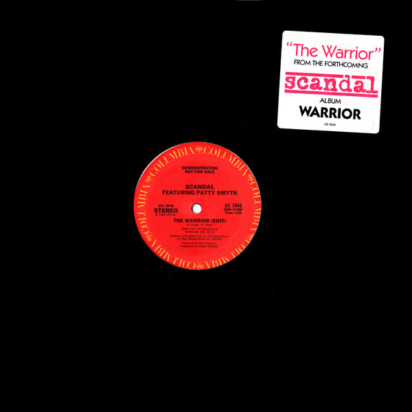 Scandal Featuring Patty Smyth – The Warrior (1984, Pitman Pressing, Vinyl)  - Discogs