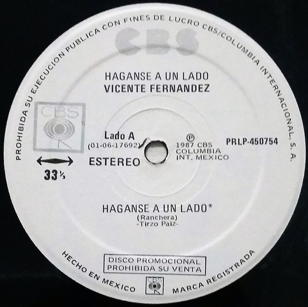 baixar álbum Vicente Fernandez - Haganse A Un Lado