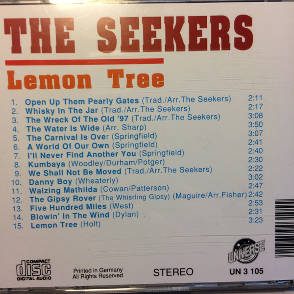 baixar álbum The Seekers - Lemon Tree
