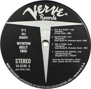 Wynton Kelly Trio – It's All Right! (1964, Gatefold, Vinyl) - Discogs