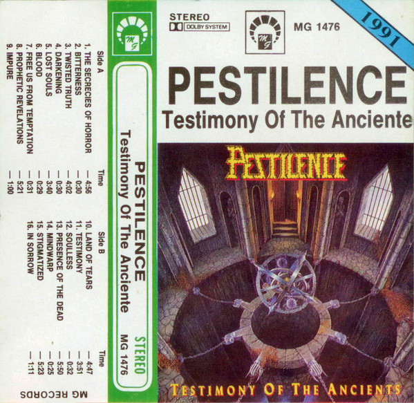 Pestilence – Testimony Of The Ancients (1991, Green Spine 