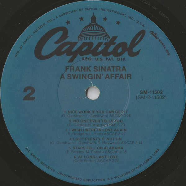 Album herunterladen Frank Sinatra - A Swingin Affair