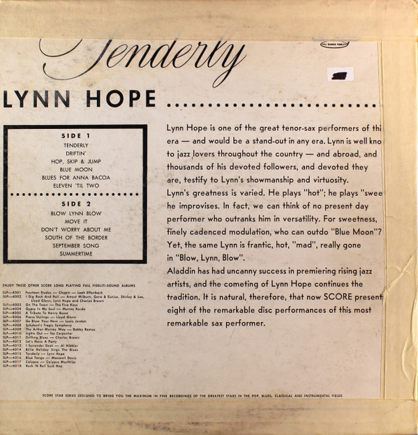 baixar álbum Lynn Hope - Tenderly