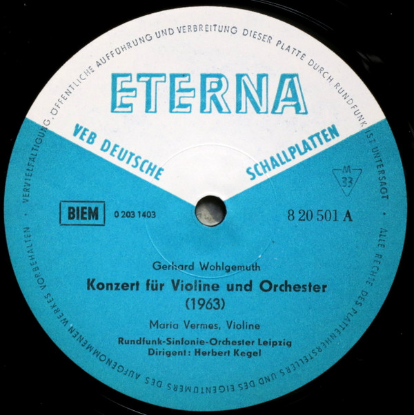 descargar álbum Gerhard Wohlgemuth Gerhard Rosenfeld - Konzert Für Violine Und Orchester 1963 Konzert Für Violine Und Orchester 1963