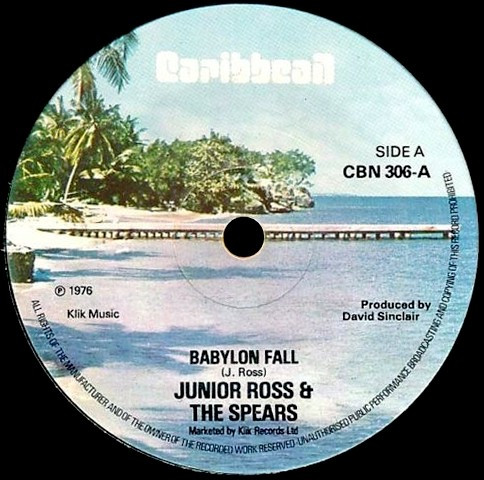 Junior Ross & The Spears – Babylon Fall (1975, Vinyl) - Discogs