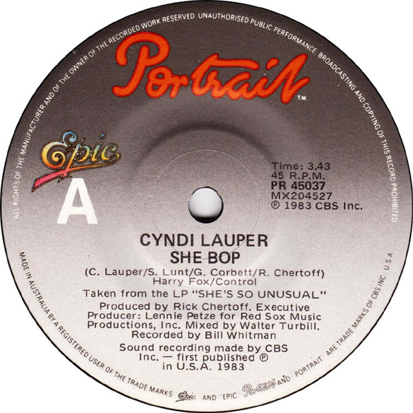 Cyndi Lauper – She Bop (1984, Vinyl) - Discogs