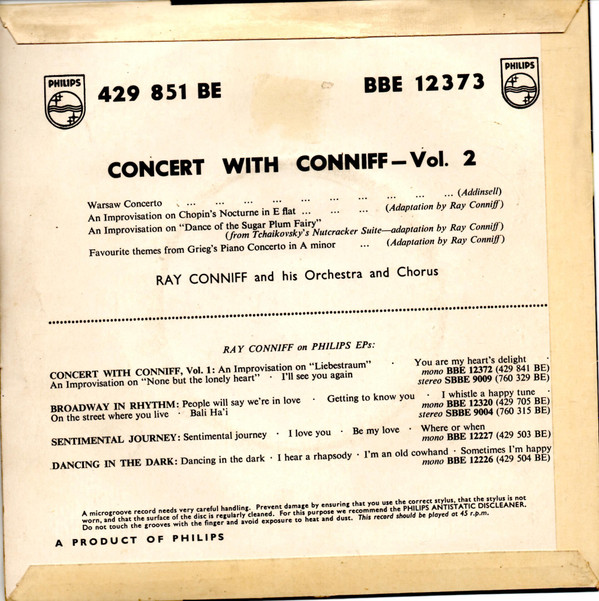 Album herunterladen Ray Conniff And His Orchestra & Chorus - Concert With Conniff Vol 1