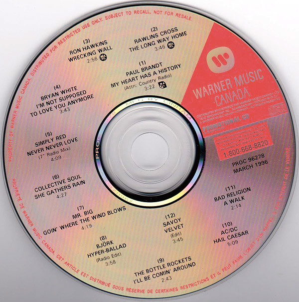 ladda ner album Various - Warner Music Canada March 1996 Vol 278