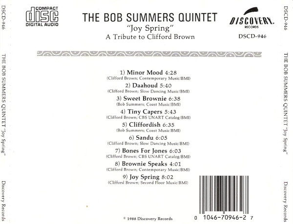 Album herunterladen The Bob Summers Quintet - Joy Spring A Tribute To Clifford Brown