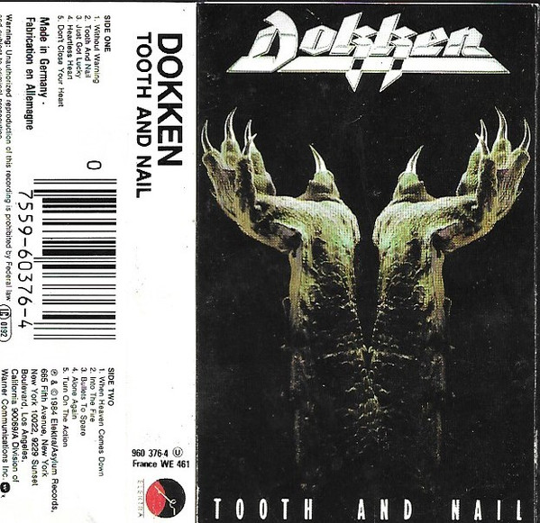 Dokken – Tooth And Nail (1984, Cassette) - Discogs