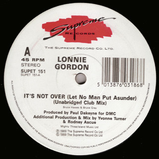 Lonnie Gordon – It's Not Over (Let No Man Put Asunder) (1989 