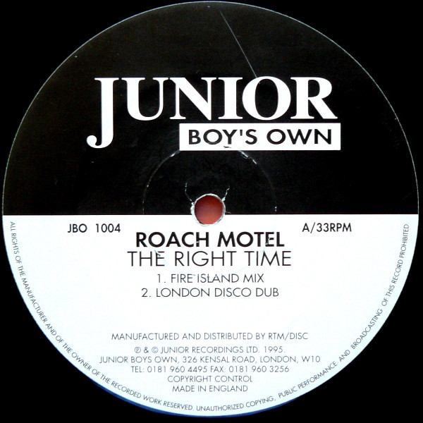 Roach Motel – The Right Time / Movin' On (1993, Vinyl) - Discogs