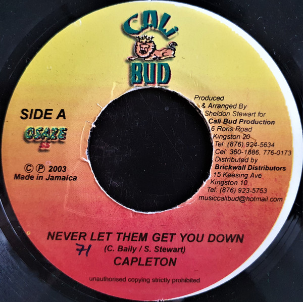 baixar álbum Capleton - Never Let Them Get You Down