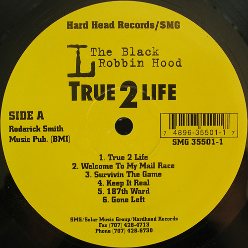 L The Black Robbin Hood – True 2 Life (1996, Vinyl) - Discogs
