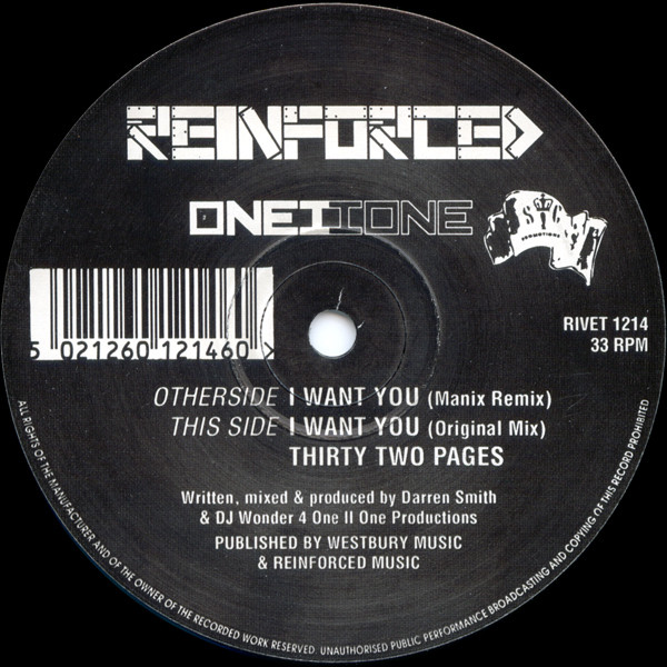 One II One – I Want You (1992, Vinyl) - Discogs