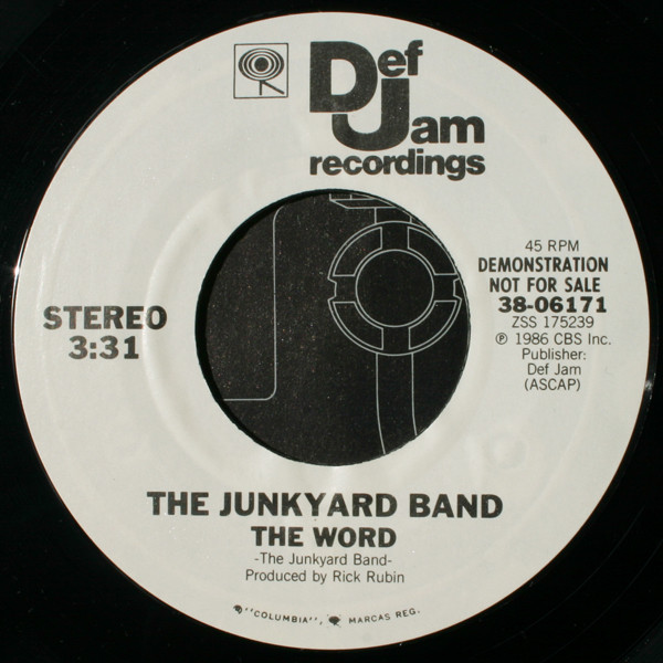 The Junkyard Band – The Word / Sardines (1986, Vinyl) - Discogs