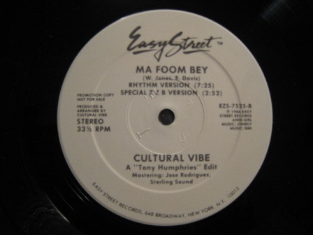 Cultural Vibe – Ma Foom Bey (1986, Vinyl) - Discogs