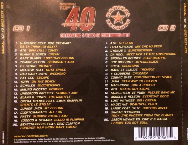 last ned album Various - Radikal Top 40 Greatest Hits