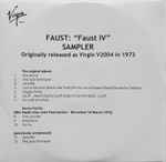 Faust IV Sampler、2006、CDrのカバー