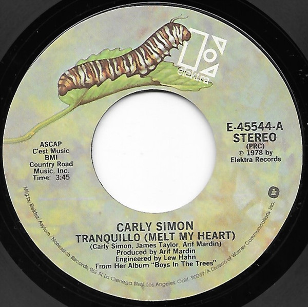 Carly Simon - Tranquillo (Melt My Heart) | Releases | Discogs