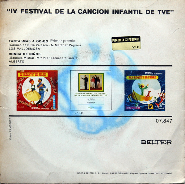 last ned album Los Valldemosa Alberto - IV Festival De La Cancion Infantil De TVE