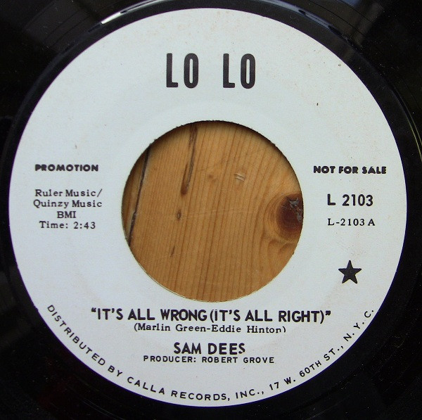 Sam Dees – It’s All Wrong (It’s All Right)