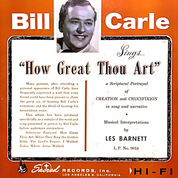 télécharger l'album Bill Carle - Sings How Great Thou Art