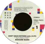 Cover of Don't Mean Nothing, 1987, Vinyl