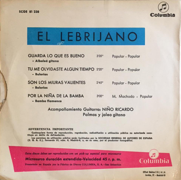 Album herunterladen Download El Lebrijano - Guarda Lo Que Es Bueno album