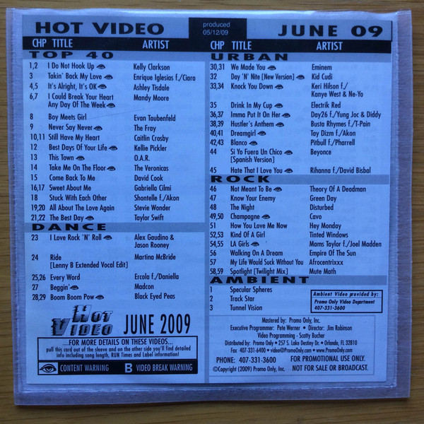 baixar álbum Various - Promo Only Hot Video June 2009