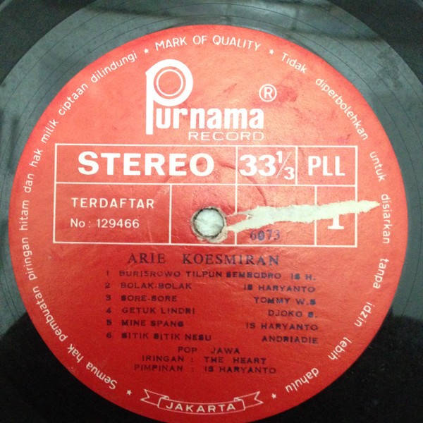 Arie Koesmiran – Burisrowo Tilpun Sembodro (Vinyl) - Discogs