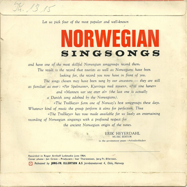 télécharger l'album The Troll Keys - Norwegian Singsongs