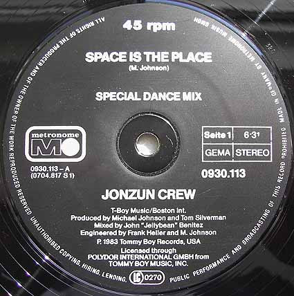 The Jonzun Crew – Space Is The Place (1983, Vinyl) - Discogs