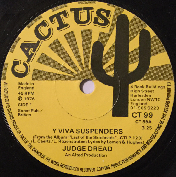 Judge Dread – Y Viva Suspenders (1976, Vinyl) - Discogs