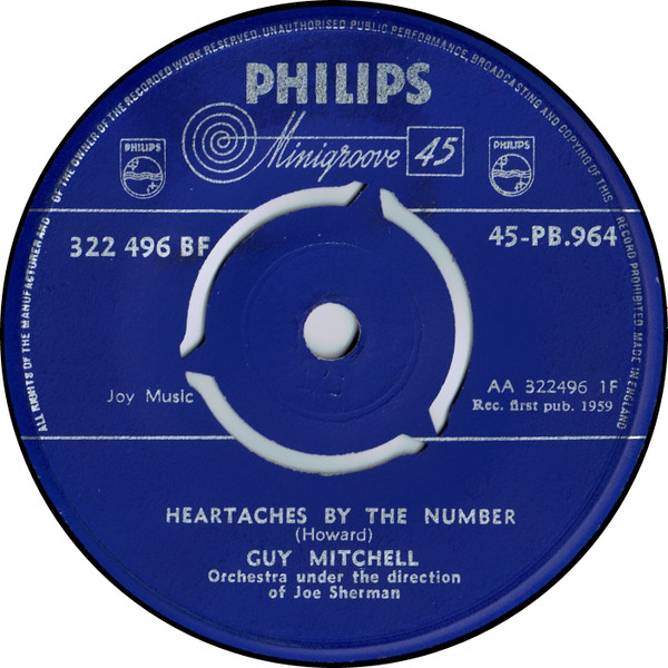 Guy Mitchell – Heartaches By The Number (1959