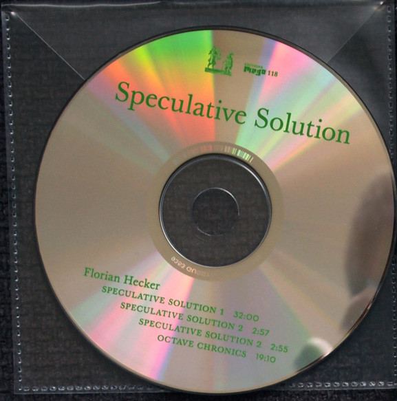 baixar álbum Florian Hecker - Speculative Solution