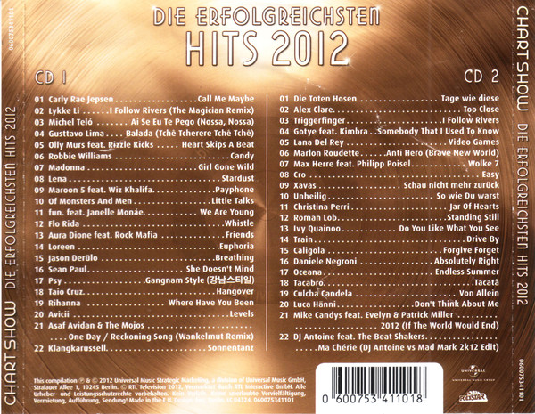 ladda ner album Various - Die Ultimative Chart Show Die Erfolgreichsten Hits 2012