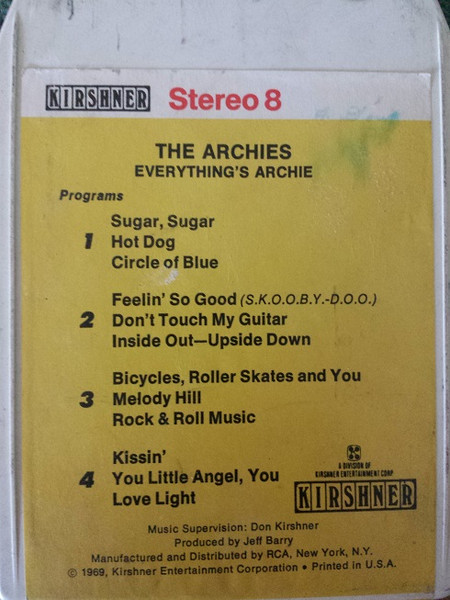 The Archies Everything s Archie 1969 8 Track Cartridge Discogs