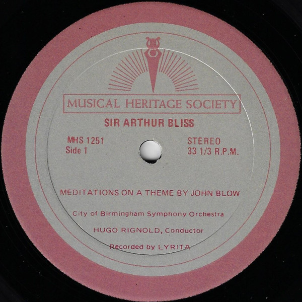 Album herunterladen Arthur Bliss - Meditations on A Theme By John Blow Music For Strings