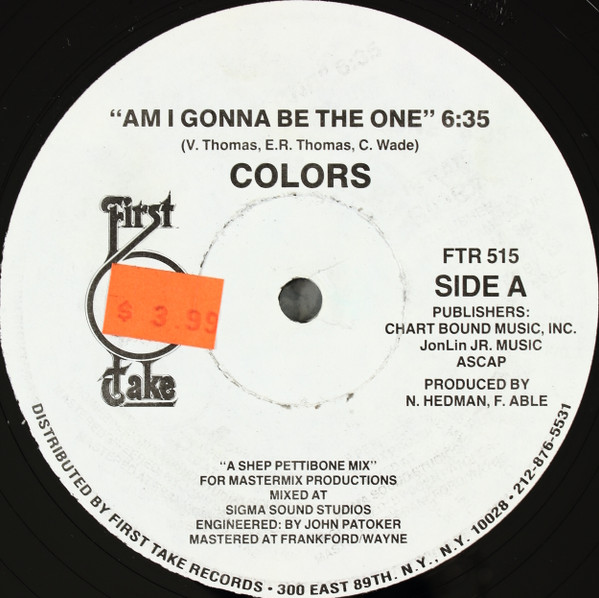 Colors – Am I Gonna Be The One (1983, Vinyl) - Discogs