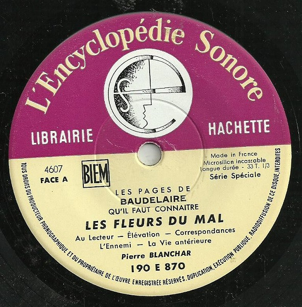 lataa albumi Baudelaire Pierre Blanchar - Les Fleurs Du Mal