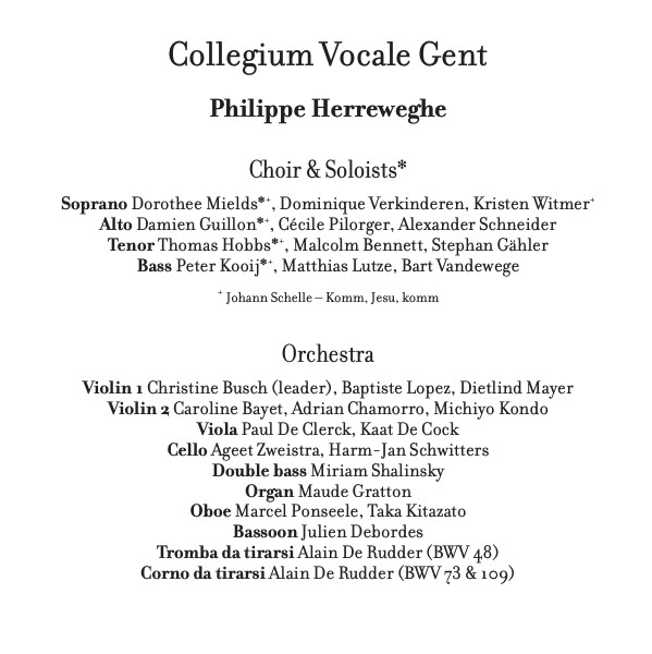 ladda ner album Johann Sebastian Bach, Collegium Vocale Gent, Philippe Herreweghe - Ich Elender Mensch Leipzig Cantatas