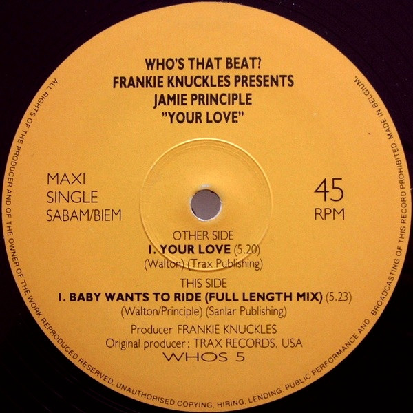 baixar álbum Frankie Knuckles Presents Jamie Principle - Your Love Baby Wants To Ride