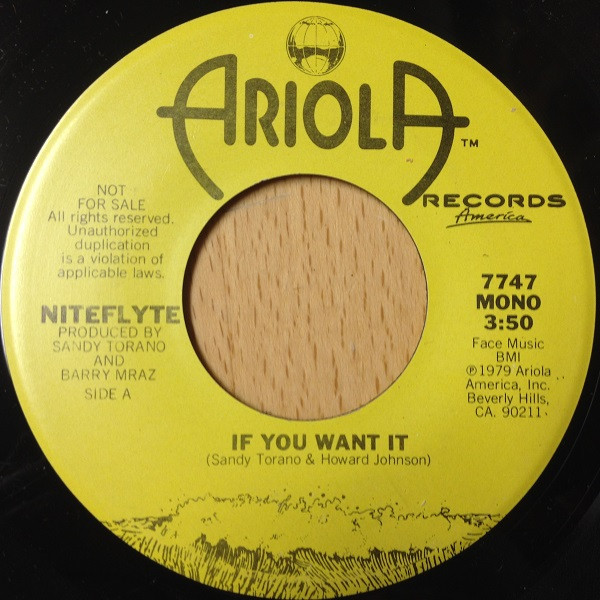 Niteflyte – If You Want It / I Wonder (If I'm Falling In Love